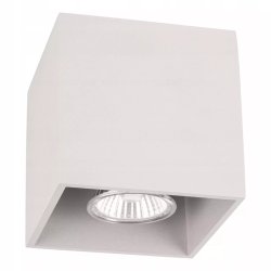 LAMPA SUFITOWA PLAFON LED KWADRAT GU10 LOFT SREBRNA