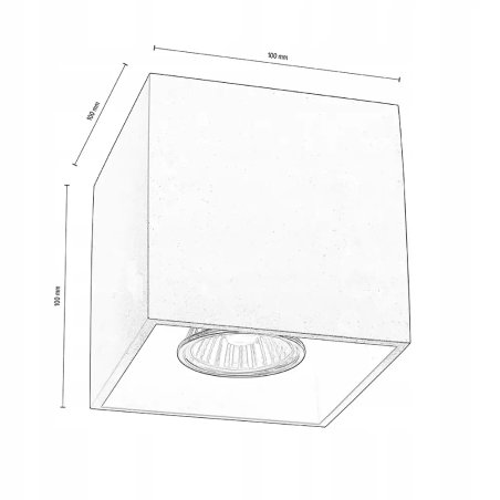 LAMPA SUFITOWA PLAFON LED KWADRAT GU10 LOFT SREBRNA LAMPA SUFITOWA PLAFON LED KWADRAT GU10 LOFT SREBRNA