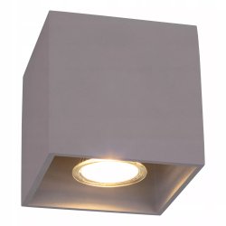 LAMPA SUFITOWA PLAFON LED KWADRAT GU10 LOFT SREBRNA