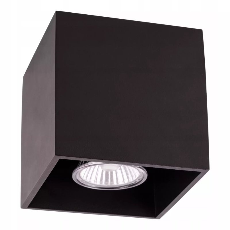 LAMPA SUFITOWA PLAFON LED KWADRAT GU10 LOFT CZARNY