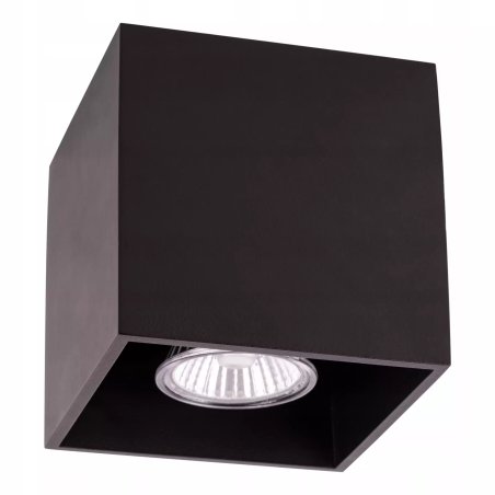 LAMPA SUFITOWA PLAFON LED KWADRAT GU10 LOFT CZARNY
