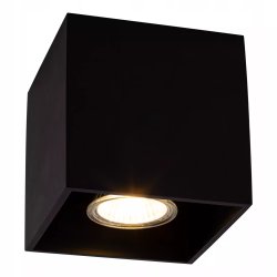 LAMPA SUFITOWA PLAFON LED KWADRAT GU10 LOFT CZARNY