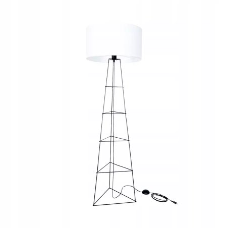 DRUCIANA DUŻA LAMPA STOJĄCA Z ABAŻUREM LOFT DO SALONU E27 LED
