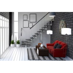 DRUCIANA DUŻA LAMPA STOJĄCA Z ABAŻUREM LOFT DO SALONU E27 LED