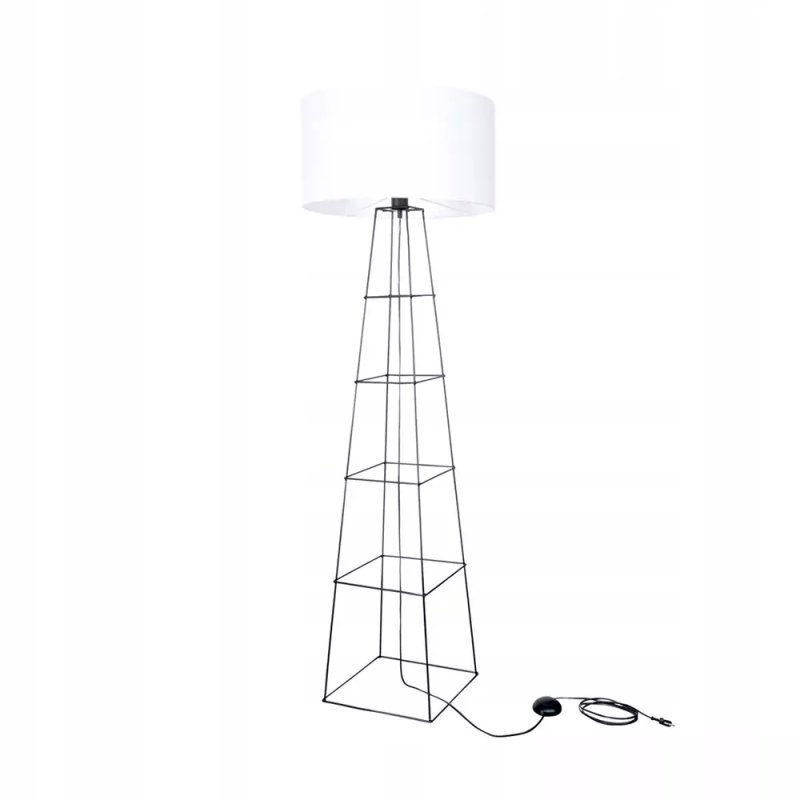 DRUCIANA DUŻA LAMPA STOJĄCA Z ABAŻUREM LOFT DO SALONU E27 LED