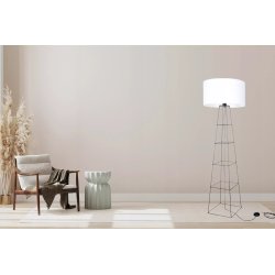 DRUCIANA DUŻA LAMPA STOJĄCA Z ABAŻUREM LOFT DO SALONU E27 LED