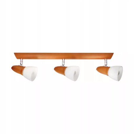 LAMPA SUFITOWA LED PLAFON NA DREWNO SPOT LISTWA 3x E14 REGULOWANA