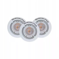 Zestaw Oczek Sufitowych 3xGU10 5W 345lm 2700K Satyna Metal Solidne Warianty