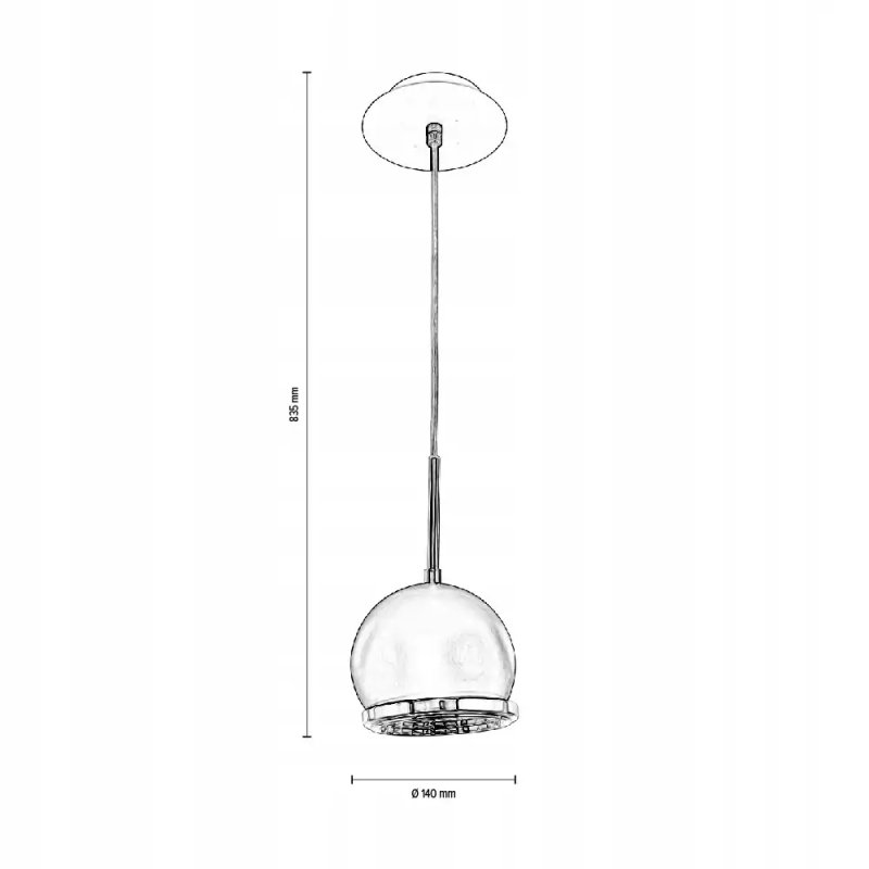 LAMPA WISZĄCA BALL KULA CZARNA GU10 SPOT LIGHT