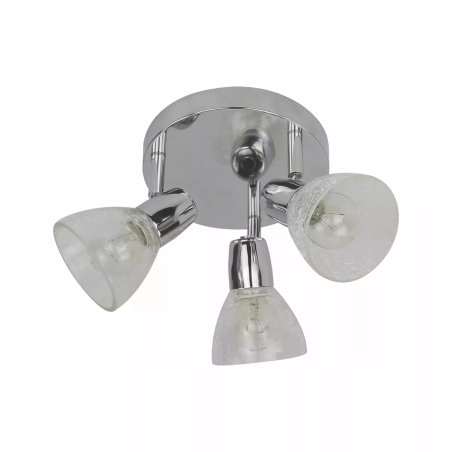 LAMPA SUFTIOWA SPOT LIGHT SZKLANA CHROM PLAFON