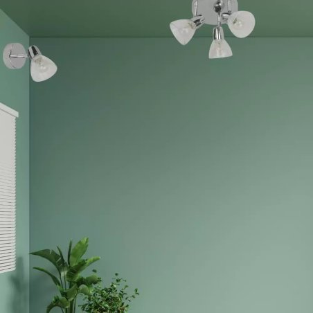 LAMPA SUFTIOWA SPOT LIGHT SZKLANA CHROM PLAFON