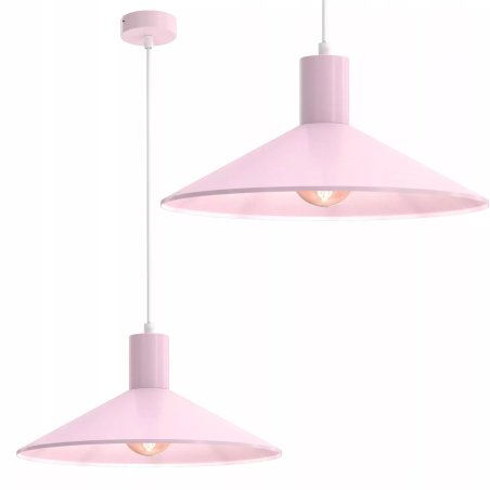 LAMPA WISZĄCA SUFITOWA ZWIS METAL LED NOWOCZESNA E27 RÓŻOWA / ZIELONA / NIEBIESKA