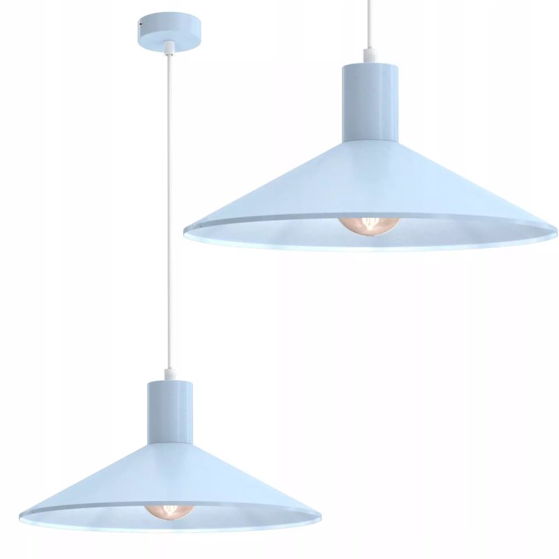 LAMPA WISZĄCA SUFITOWA ZWIS METAL LED NOWOCZESNA E27 RÓŻOWA / ZIELONA / NIEBIESKA