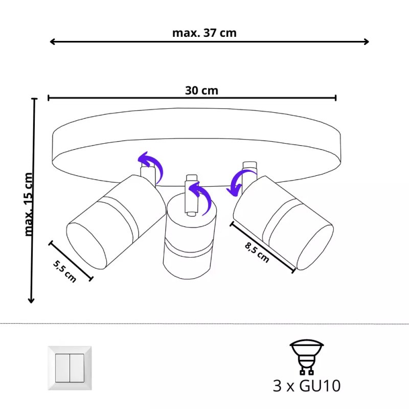 PLAFON LAMPA SUFITOWA ŻYRANDOL DZIECIĘCY LED SPOT