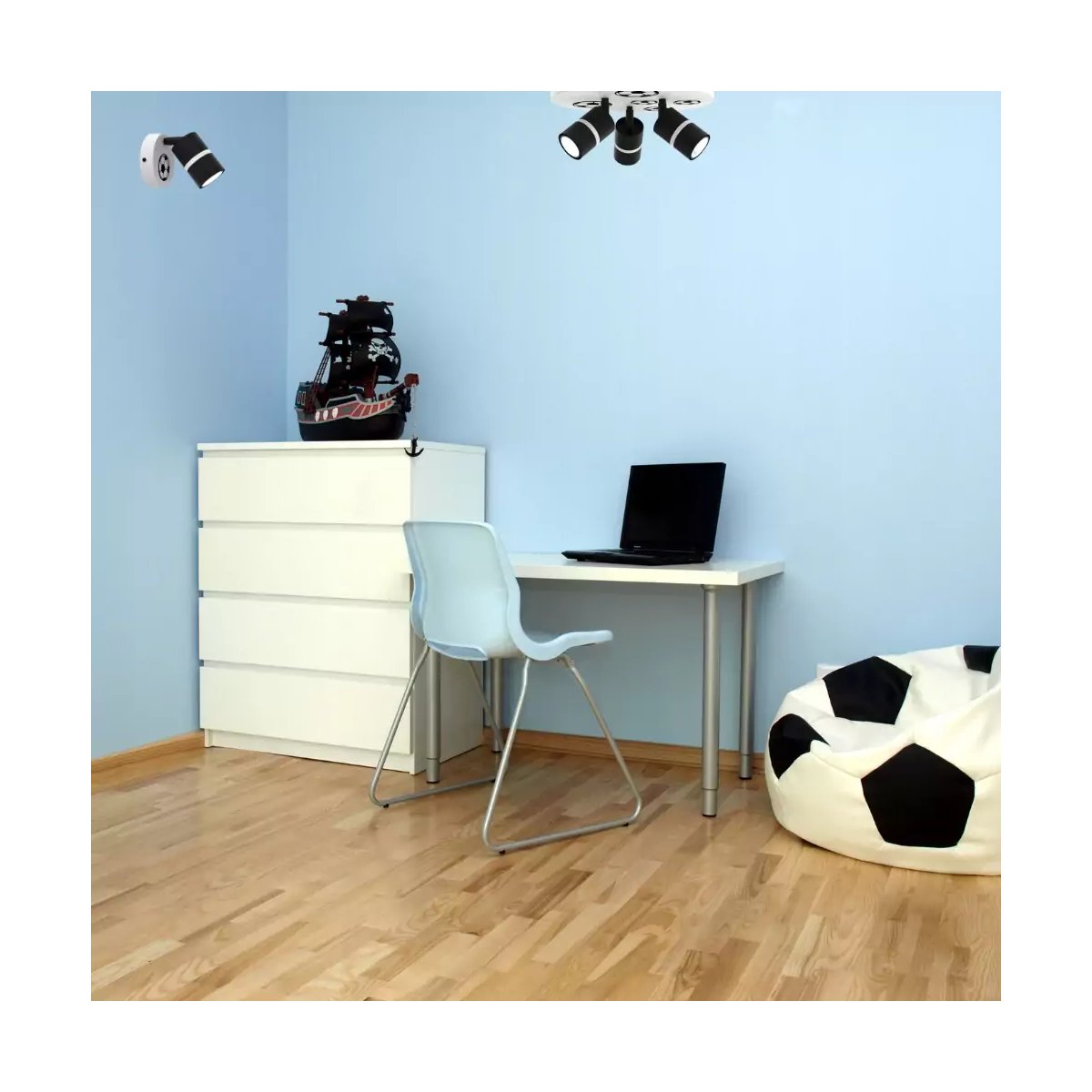 LAMPA ŚCIENNA ŻYRANDOL PLAFON PIŁKA NOŻNA LED BOY CHŁOPAK SPOT LED KOLORY