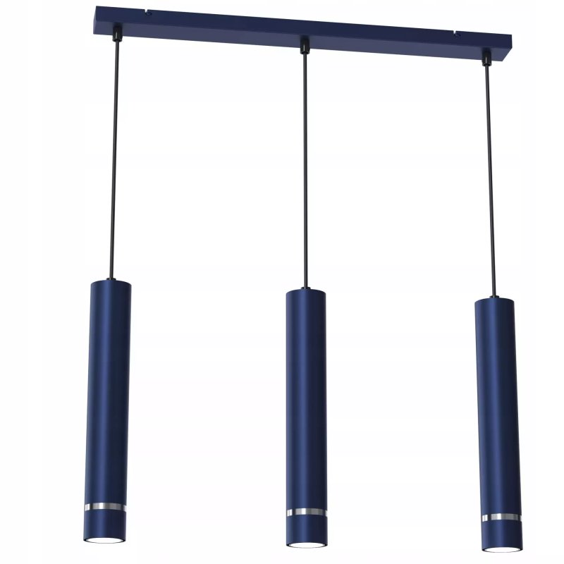LAMPA SUFITOWA POTRÓJNY ZWIS TUBY GU10 LED GRANAT ZŁOTY / CHROM / WARIANTY