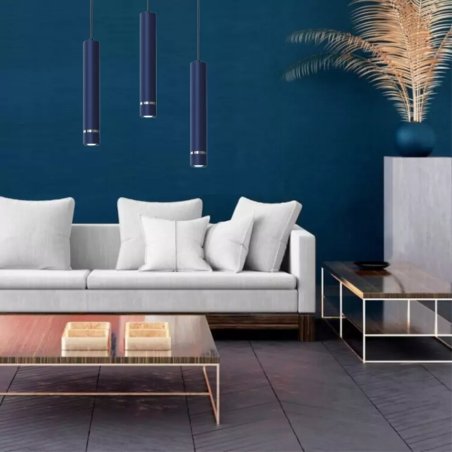 LAMPA SUFITOWA POTRÓJNY ZWIS TUBY GU10 LED GRANAT ZŁOTY / CHROM / WARIANTY