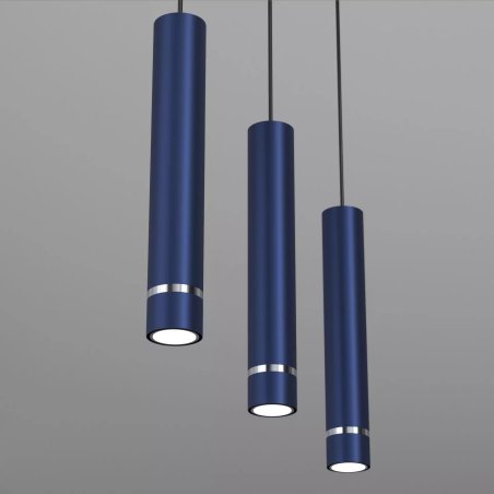 LAMPA SUFITOWA POTRÓJNY ZWIS TUBY GU10 LED GRANAT ZŁOTY / CHROM / WARIANTY