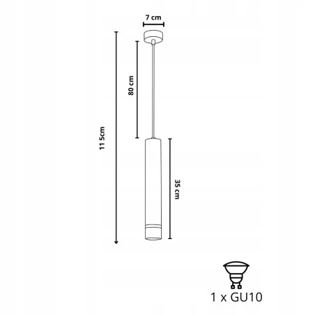 LAMPA SUFITOWA POTRÓJNY ZWIS TUBY GU10 LED GRANAT ZŁOTY / CHROM / WARIANTY