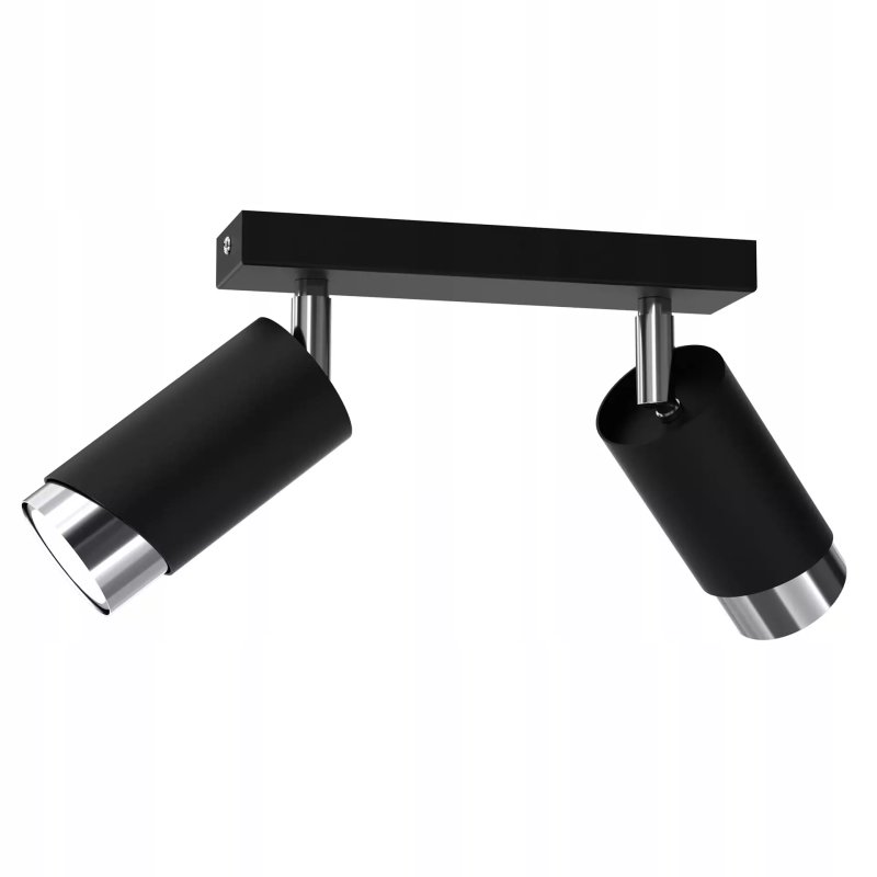 LAMPA SUFITOWA PLAFON TUBY METAL GU10 LOFT SPOT CZARNY 2-PKT 3-PKT 4-PKT 5-PKT