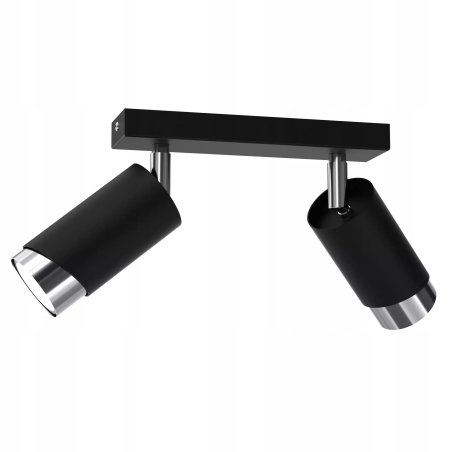 LAMPA SUFITOWA PLAFON TUBY METAL GU10 LOFT SPOT CZARNY 2-PKT 3-PKT 4-PKT 5-PKT