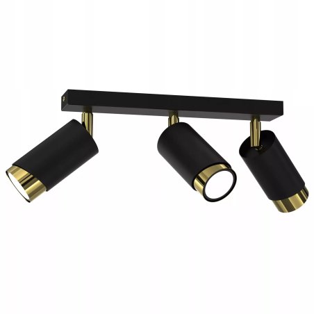 LAMPA SUFITOWA PLAFON TUBY METAL GU10 LOFT SPOT CZARNY 2-PKT 3-PKT 4-PKT 5-PKT