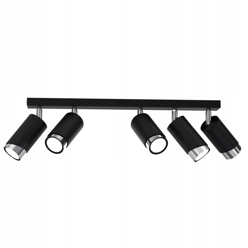 LAMPA SUFITOWA PLAFON TUBY METAL GU10 LOFT SPOT CZARNY 2-PKT 3-PKT 4-PKT 5-PKT