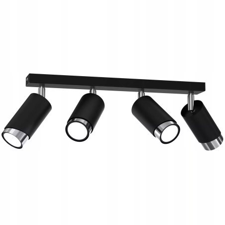 LAMPA SUFITOWA PLAFON TUBY METAL GU10 LOFT SPOT CZARNY 2-PKT 3-PKT 4-PKT 5-PKT