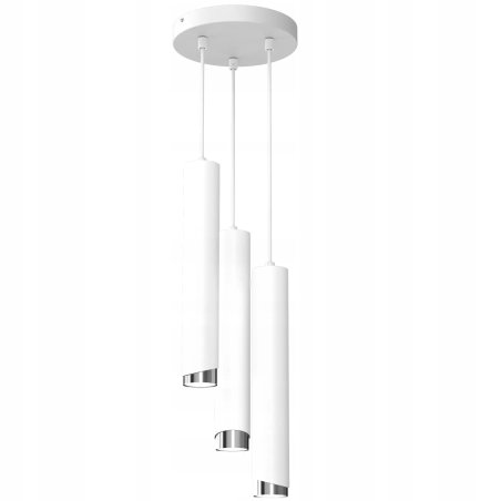 LAMPA SUFITOWA WISZĄCA TUBY METAL GU10 LOFT SPOT BIAŁY SOPEL 1-PKT 2-PKT 3-PKT