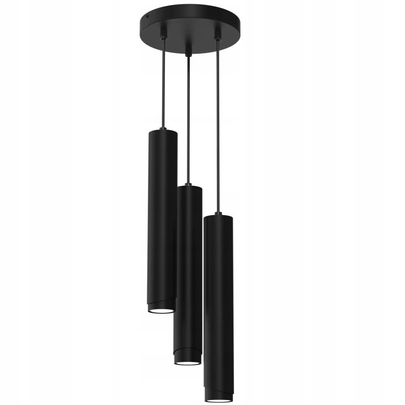 LAMPA SUFITOWA WISZĄCA TUBY METAL GU10 LOFT SPOT CZARNY SOPEL WARIANTY 1-PKT 2-PKT 3-PKT
