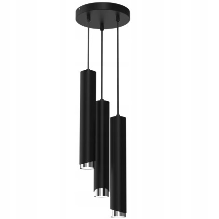 LAMPA SUFITOWA WISZĄCA TUBY METAL GU10 LOFT SPOT CZARNY SOPEL WARIANTY 1-PKT 2-PKT 3-PKT