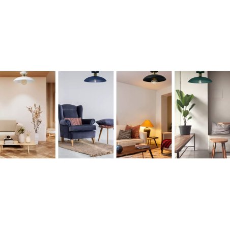 PLAFON LAMPA SUFITOWA ŻYRANDOL LOFT LED BEŻ GOLD E27 DUŻY KLOSZ KOLORY