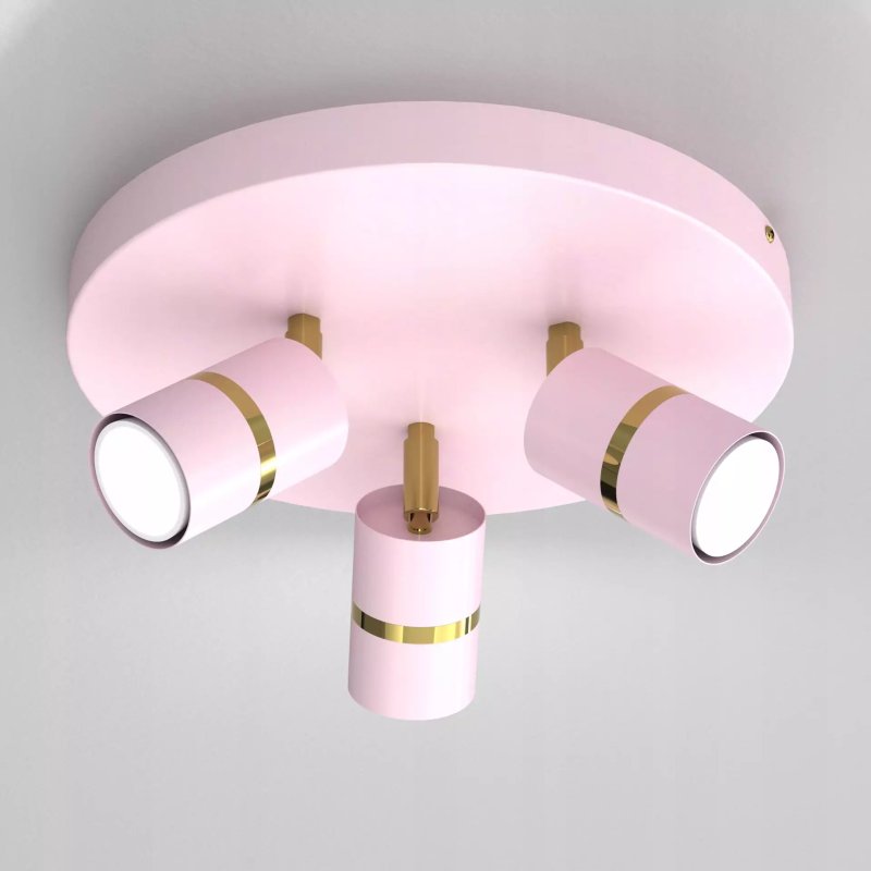 DZIECIĘCA LAMPA PLAFON REGULOWANY SPOT LED GU10 ZŁOTY