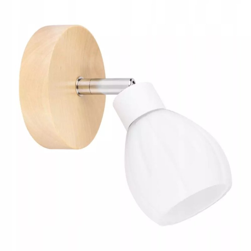 Plafon Kinkiet + 1xG9 LED 300lm 2700K 3W Dąb Olejowany/Satyna /Biały