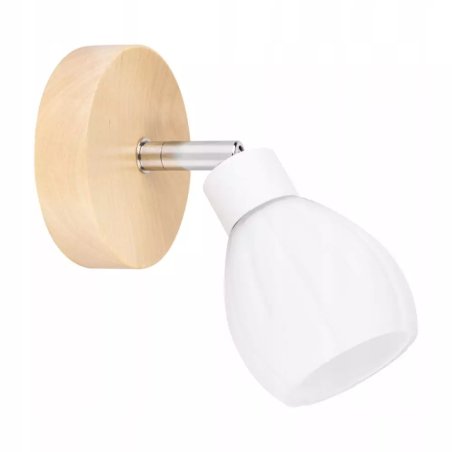 Plafon Kinkiet + 1xG9 LED 300lm 2700K 3W Dąb Olejowany/Satyna /Biały