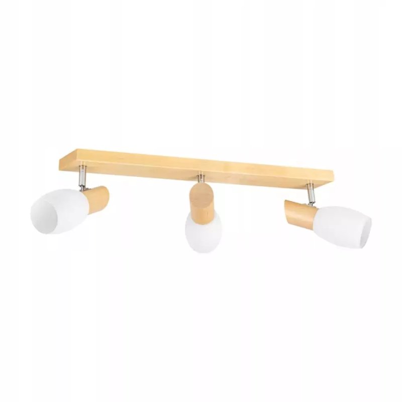LAMPA SUFITOWA PLAFON NA DREWNO SPOT LISTWA BRZOZA REGULOWANA E14