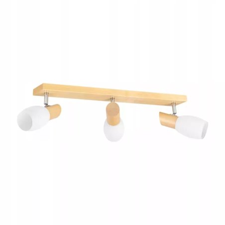 LAMPA SUFITOWA PLAFON NA DREWNO SPOT LISTWA BRZOZA REGULOWANA E14