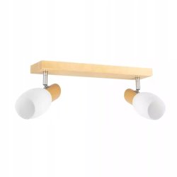 LAMPA SUFITOWA PLAFON NA DREWNO SPOT LISTWA BRZOZA REGULOWANA E14