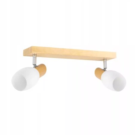 LAMPA SUFITOWA PLAFON NA DREWNO SPOT LISTWA BRZOZA REGULOWANA E14