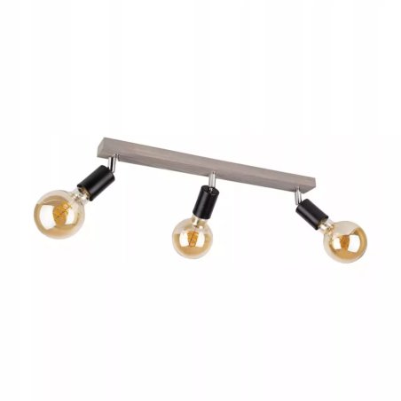 LAMPA SUFITOWA PLAFON NA DREWNO SPOT LISTWA REGULOWANA E27 3-pkt