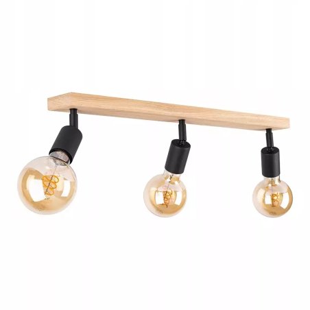 LAMPA SUFITOWA E27 PLAFON DĄB SPOT LISTWA REGULOWANA DĄB