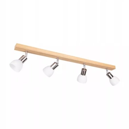 Lampa sufitowa 4xE14 Max.40W Drewno/Satyna /Biały