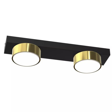 LAMPA DO SALONU SUFITOWA PLAFON LED LOFT GX53 CZARNA GOLD