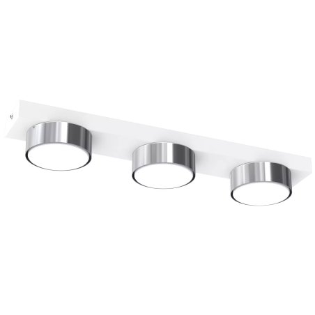NOWOCZESNA LAMPA DO SALONU SUFITOWA PLAFON LED LOFT GX53 BIAŁY CHROM
