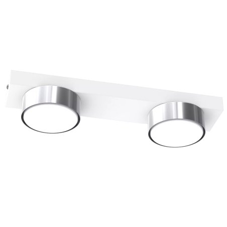 NOWOCZESNA LAMPA DO SALONU SUFITOWA PLAFON LED LOFT GX53 BIAŁY CHROM