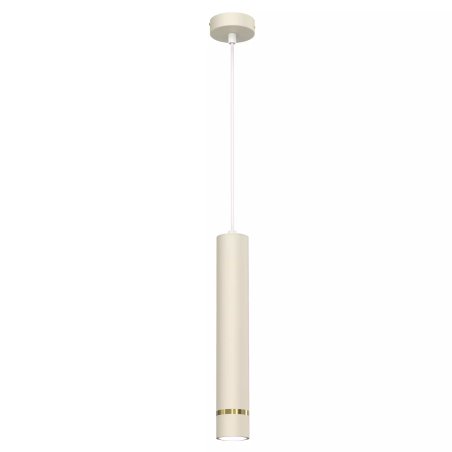 LAMPA WISZĄCA SUFITOWA TUBA ZWIS METAL BEŻOWA / KASZMIROWA