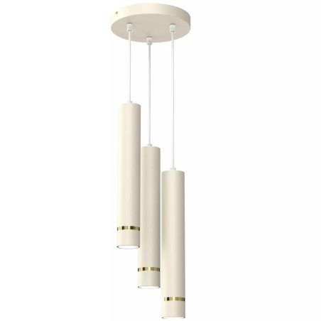 LAMPA WISZĄCA SUFITOWA TUBA ZWIS METAL BEŻOWA / KASZMIROWA