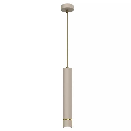 LAMPA WISZĄCA SUFITOWA TUBA ZWIS METAL BEŻOWA / KASZMIROWA