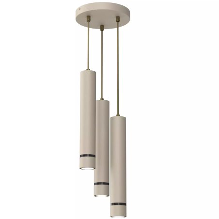 LAMPA WISZĄCA SUFITOWA TUBA ZWIS METAL BEŻOWA / KASZMIROWA