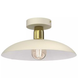 PLAFON LAMPA SUFITOWA ŻYRANDOL LOFT LED BEŻ GOLD E27 DUŻY KLOSZ KOLORY